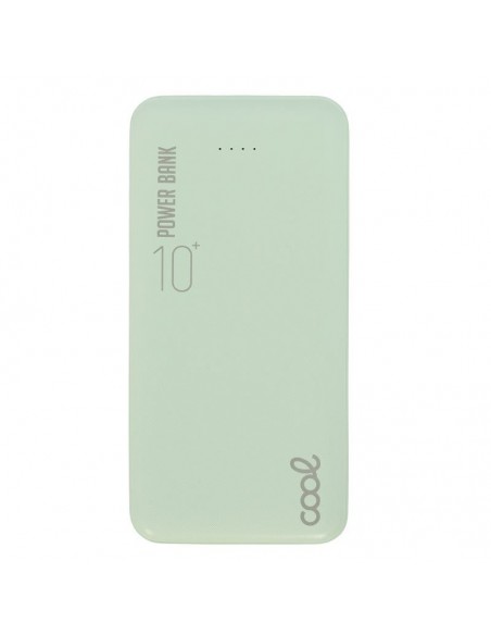 Bateria externa universal Power Bank 10.000 mAh (Doble toma USB / 2,1 A) COOL polipiel verde