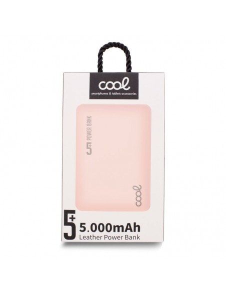 Batería externa microUSB Power Bank 5000 mAh COOL polipiel rosa