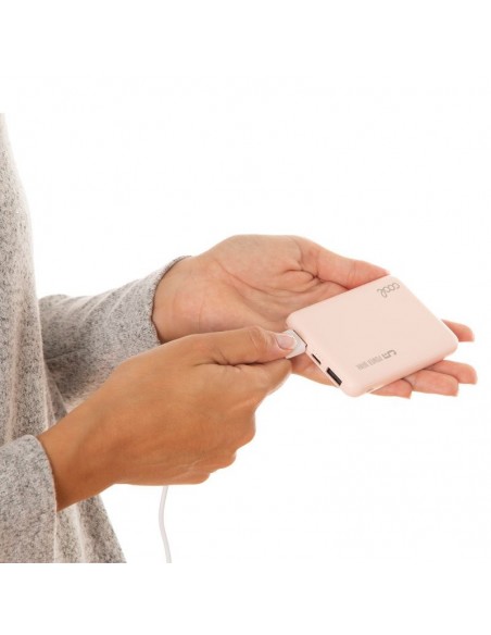 Batería externa microUSB Power Bank 5000 mAh COOL polipiel rosa