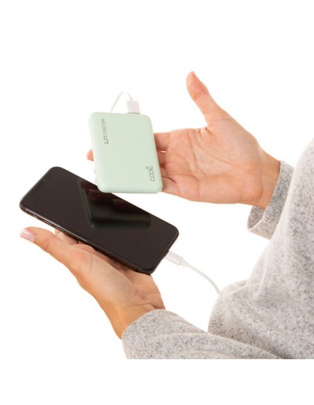 Batería externa microUSB Power Bank 5000 mAh COOL polipiel verde