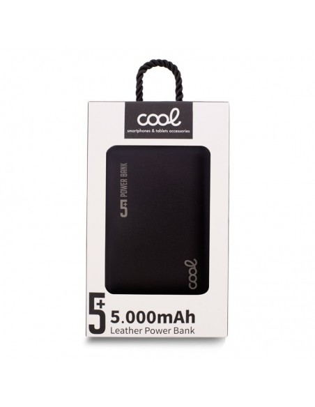 Batería externa microUSB Power Bank 5000 mAh COOL polipiel negra