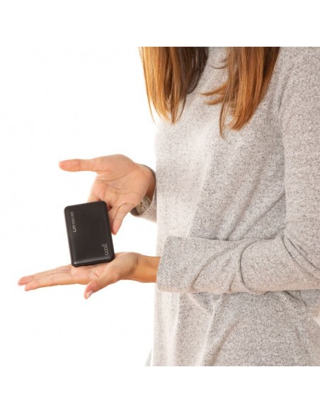 Batería externa microUSB Power Bank 5000 mAh COOL polipiel negra
