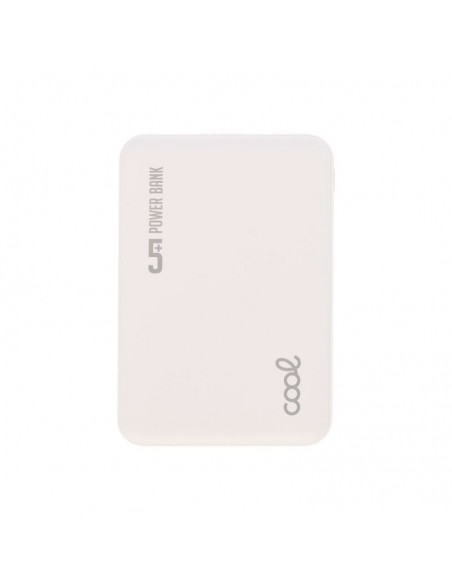 Batería externa microUSB Power Bank 5000 mAh COOL polipiel blanca