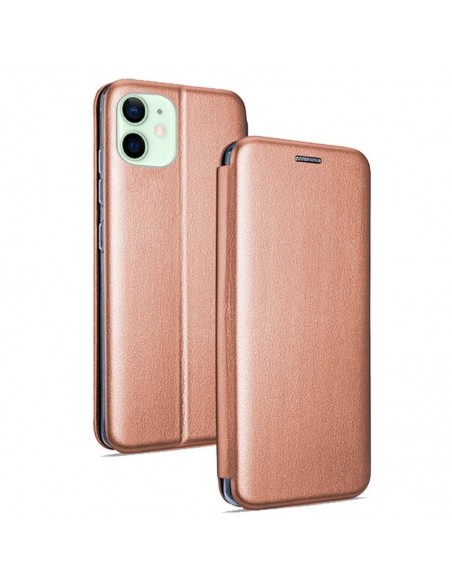 Funda libro soporte iPhone 12 / 12 Pro Elegance oro rosa