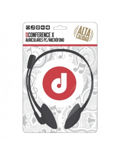 Auriculares estéreo con micrófono para PC / Portátil DConference X negros