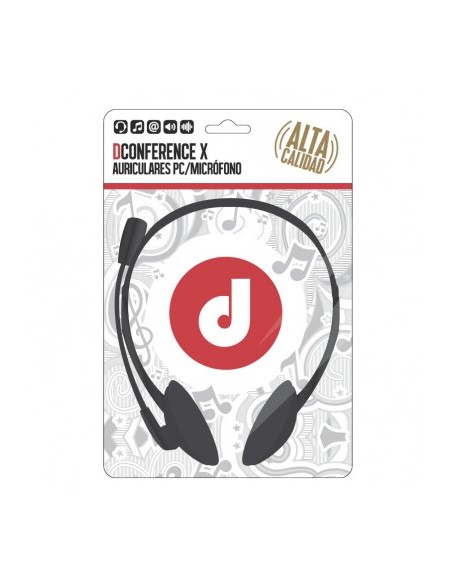 Auriculares estéreo con micrófono para PC / Portátil DConference X negros