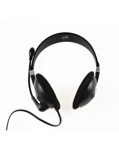Auriculares estéreo con micrófono para PC / Portátil DConference Y negros