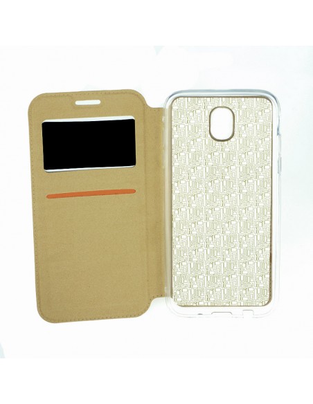 Funda libro soporte TPU iPhone X / XS dorada