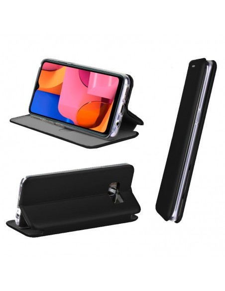 Funda libro soporte Samsung A207 Galaxy A20s Elegance negra