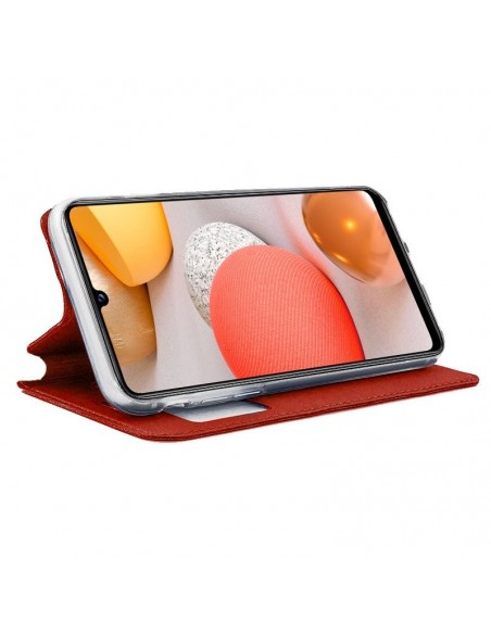 Funda libro soporte TPU Samsung A426 Galaxy A42 5G roja