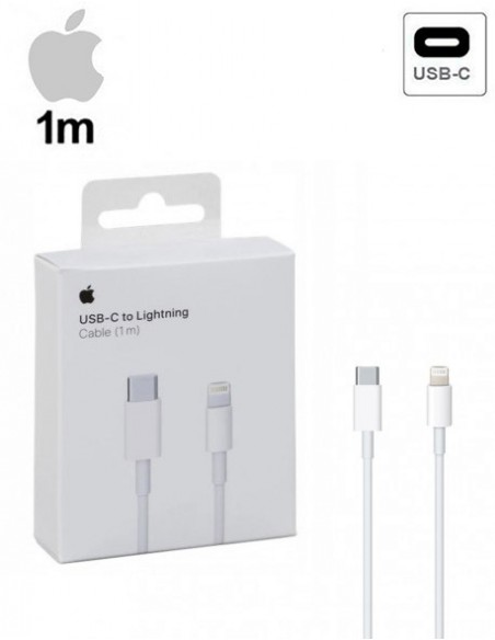 Cable original Apple USB tipo C a lightning iPhone 11/12, iPad 2019 / 2020, iPad Pro 2020 1 metro (Blíster)