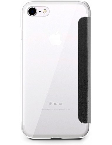 Funda libro carcasa transparente iPhone 7 / 8 / SE (2020) negra
