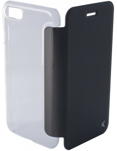 Funda libro carcasa transparente iPhone 7 / 8 / SE (2020) negra