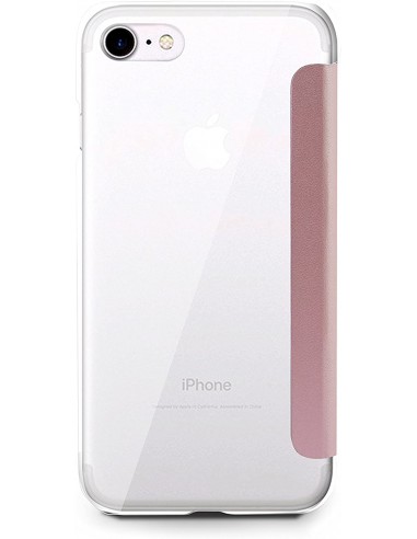 Funda libro carcasa transparente iPhone 7 / 8 / SE (2020) rosa