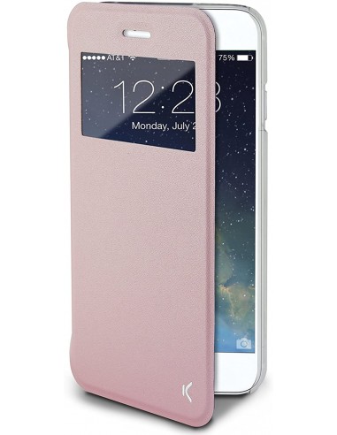 Funda libro carcasa transparente iPhone 7 / 8 / SE (2020) rosa