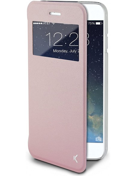 Funda libro carcasa transparente iPhone 7 / 8 / SE (2020) rosa