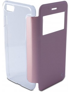 Funda libro carcasa transparente iPhone 7 / 8 / SE (2020) rosa