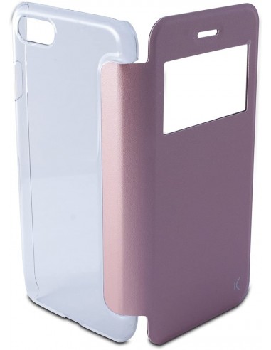 Funda libro carcasa transparente iPhone 7 / 8 / SE (2020) rosa