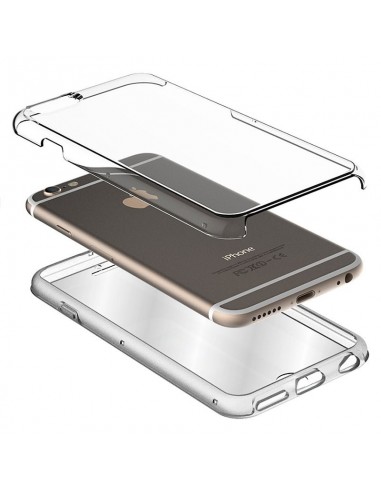 Carcasa 2 en 1 gel TPU endurecido 3D iPhone 7 / 8 / SE (2020) transparente (Frontal + trasera)