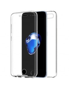 Carcasa 2 en 1 gel TPU endurecido 3D iPhone 7 / 8 / SE (2020) transparente (Frontal + trasera)