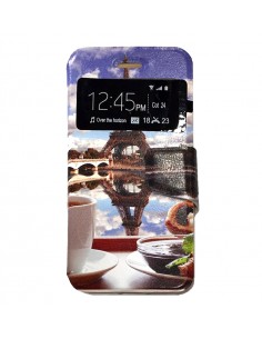 Funda libro soporte TPU iPhone 7 / 8 / SE (2020) diseño Desayuno Paris