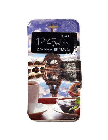 Funda libro soporte TPU iPhone 7 / 8 / SE (2020) diseño Desayuno Paris