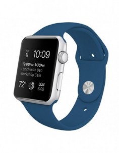 Correa Apple Watch Series 1 / 2 / 3 / 4 / 5 / 6 / SE (42 - 44 mm) goma azul marino