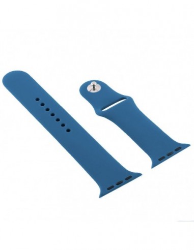 Correa Apple Watch Series 1 / 2 / 3 / 4 / 5 / 6 / SE (42 - 44 mm) goma azul marino