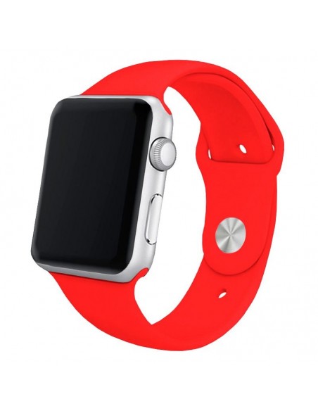 Correa Apple Watch Series 1 / 2 / 3 / 4 / 5 / 6 / SE (42 - 44 mm) goma roja
