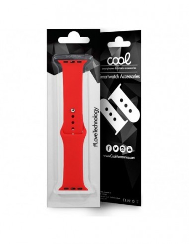 Correa Apple Watch Series 1 / 2 / 3 / 4 / 5 / 6 / SE (42 - 44 mm) goma roja