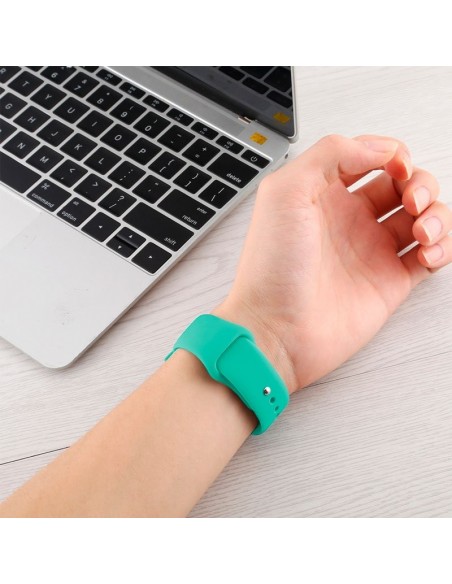 Correa Apple Watch Series 1 / 2 / 3 / 4 / 5 / 6 / SE (38 - 40 mm) goma verde menta