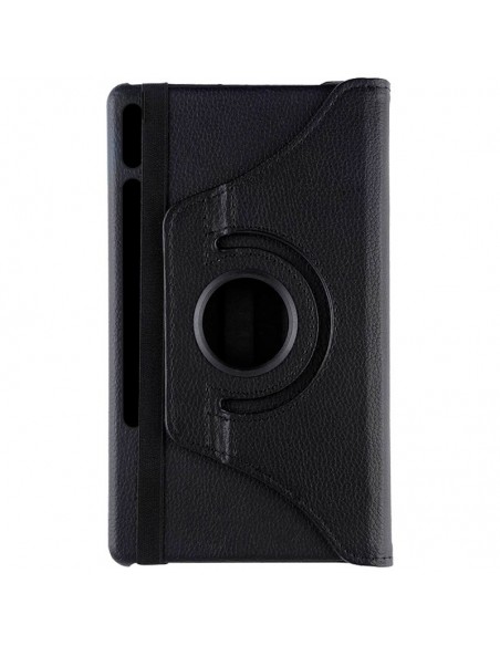 Funda soporte giratorio Samsung Galaxy Tab S7 Plus / S8 Plus 12,4 pulgadas T970 polipiel negra