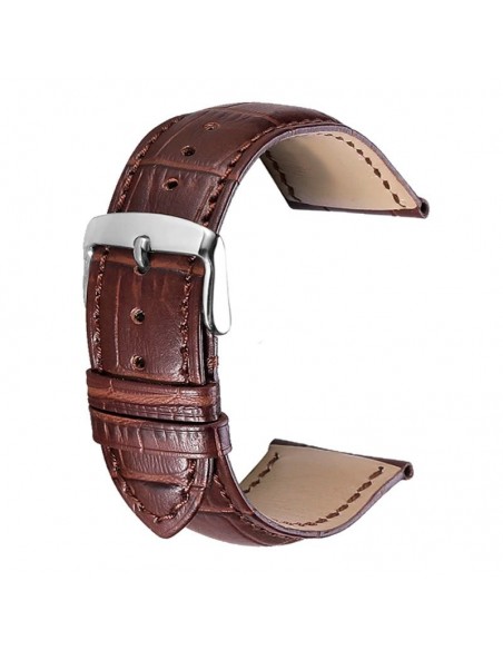 Correa universal 20mm Amazfit Bip / GTS / Bip Lite / Huawei / Samsung / Cool Oslo polipiel marrón