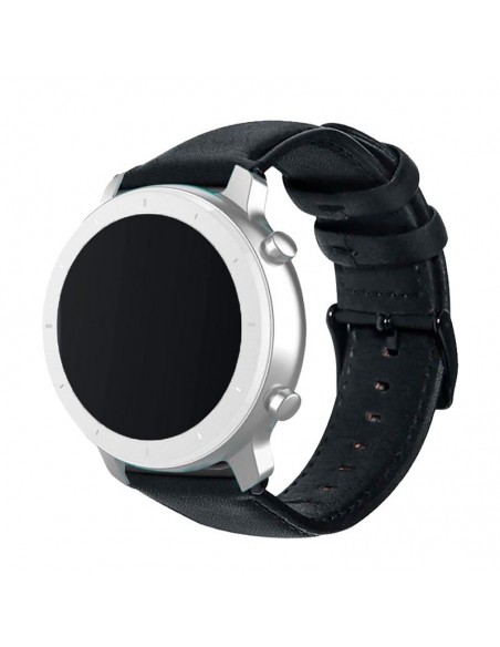 Correa universal 20mm Amazfit Bip / GTS / Bip Lite / Huawei / Samsung / Cool Oslo polipiel negra