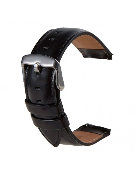 Correa universal 20mm Amazfit Bip / GTS / Bip Lite / Huawei / Samsung / Cool Oslo polipiel negra