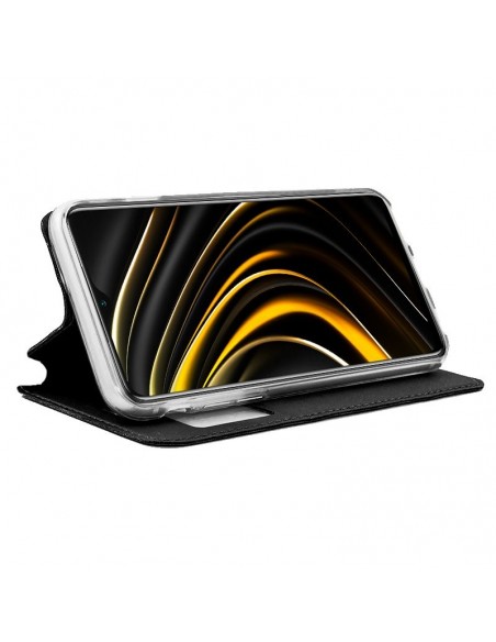 Funda libro soporte TPU Xiaomi Redmi 9T / Pocophone M3 negra