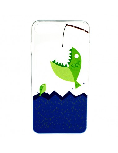 Carcasa TPU transparente iPhone 7 Plus / 8 Plus diseño transparente peces