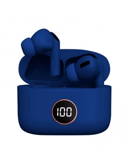 Auriculares Bluetooth estéreo Dual Pod Earbuds LCD COOL AIR PRO azules