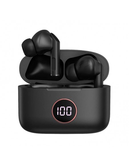 Auriculares Bluetooth estéreo Dual Pod Earbuds LCD COOL AIR PRO negros