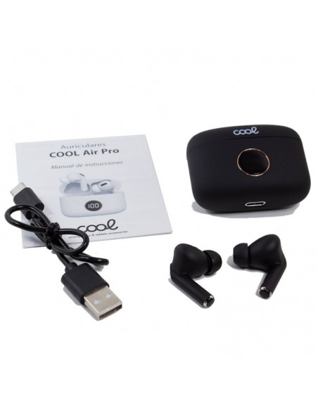 Auriculares Bluetooth estéreo Dual Pod Earbuds LCD COOL AIR PRO negros