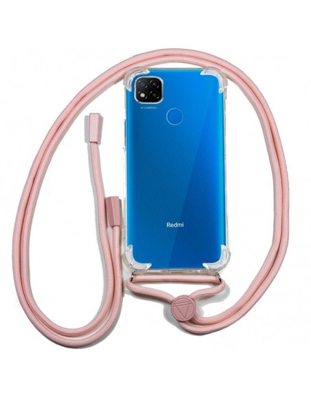 Carcasa TPU transparente Xiaomi Redmi 9C cordón rosa