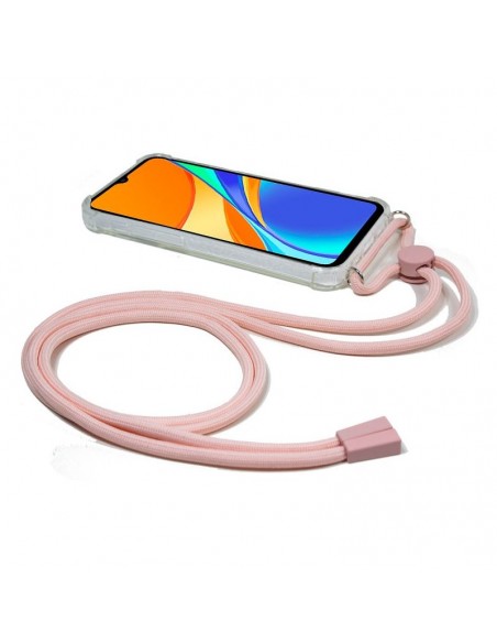 Carcasa TPU transparente Xiaomi Redmi 9C cordón rosa