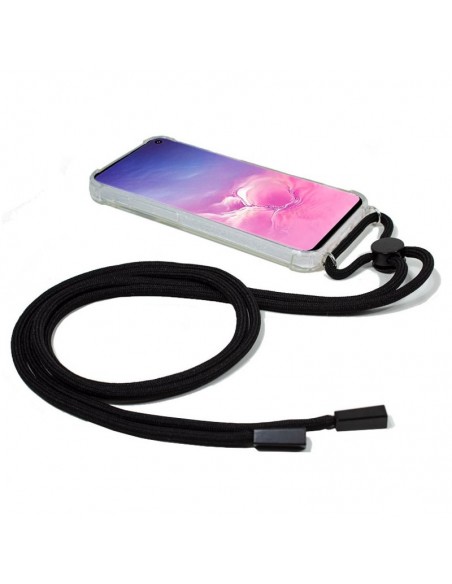 Carcasa TPU transparente Samsung G973 Galaxy S10 cordón negro