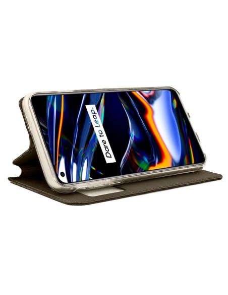 Funda libro soporte TPU Realme 7 Pro bronce