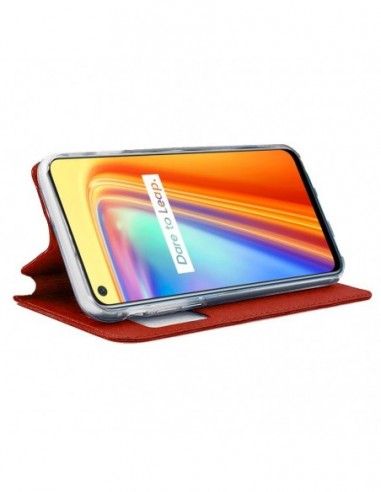 Funda libro soporte TPU Realme 7 roja