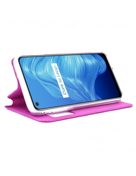 Funda libro soporte TPU Realme 7 5G rosa