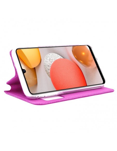 Funda libro soporte TPU Samsung A426 Galaxy A42 5G rosa