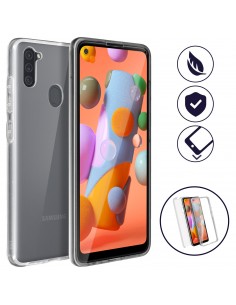 Funda gel TPU 3D Samsung Galaxy A11 / Galaxy M11 transparente (Frontal + trasera) 2