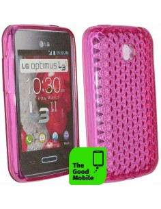 Funda gel TPU diamond LG L3 II (E430) rosa