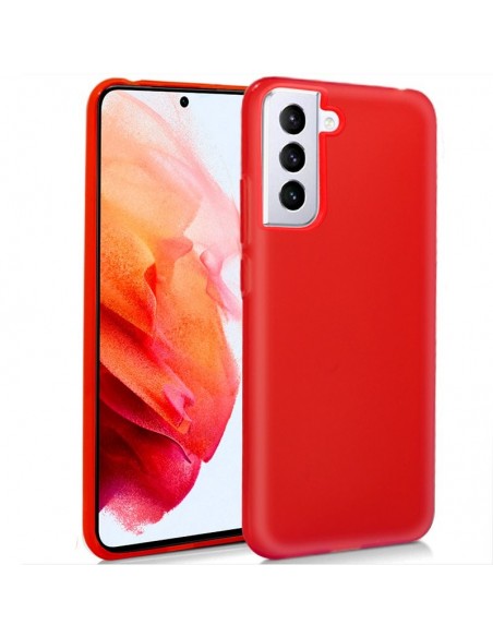 Funda gel TPU Samsung G990 Galaxy S21 roja